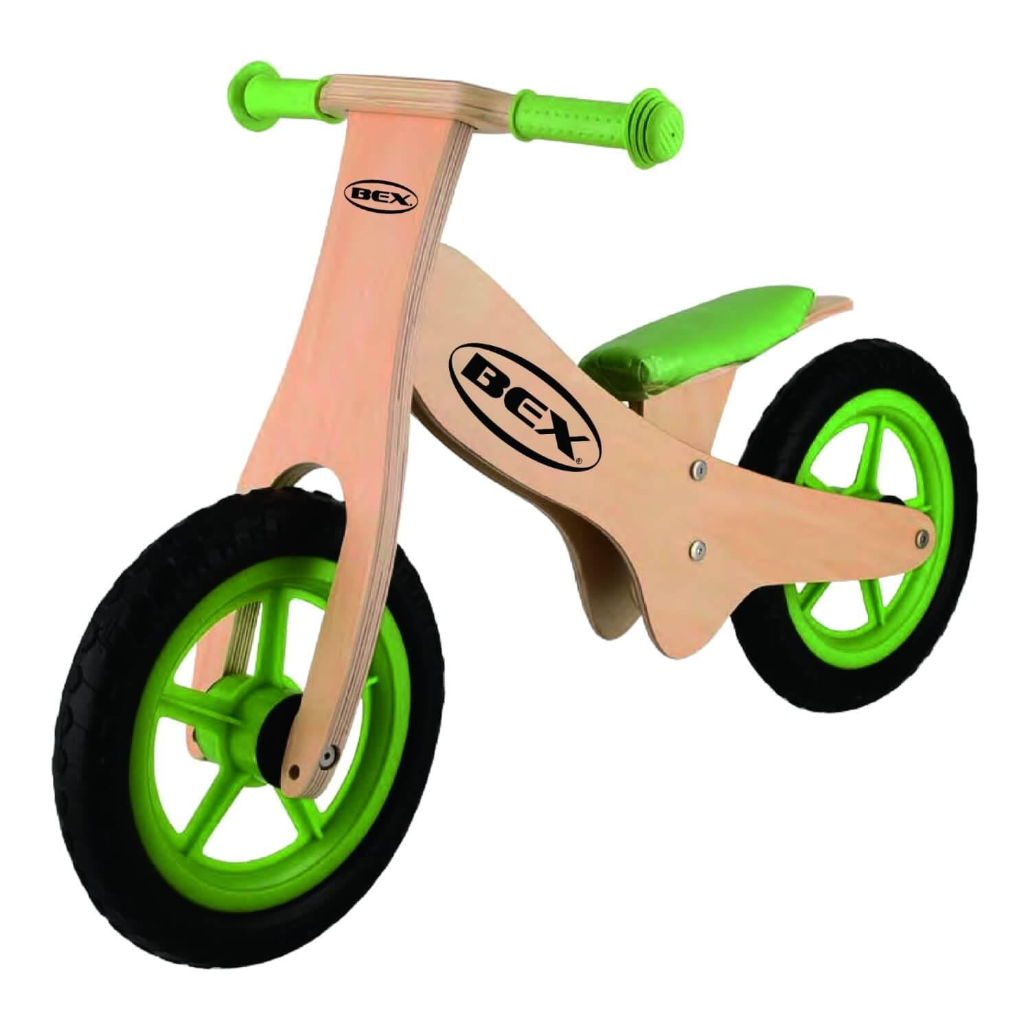 Bicicleta Madera Equilibrio Aprendizaje Sin Pedal Verde Bex Verde Tamaño Único