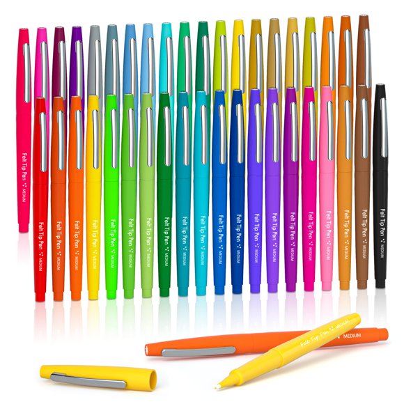 Rotuladores Lelix, 40 colores, punta mediana, para llevar un diario