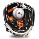 thumbnail image 1 of Set de guantes y pelota de teeball Franklin Sports MLB 9.5 - Giants, 1 of 8