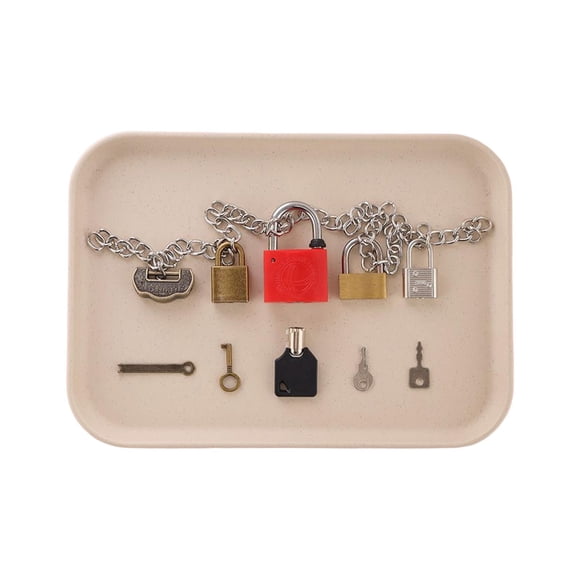 Montessori Lock Set Keys Habilidades Motoras Finas Vida Práctica Para Niños Pequeños Con Bandeja De Cadena