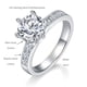 thumbnail image 2 of Anillo de Moissanita para Mujer de 2.39cttw Color D VVS1 Diamante Creado en Laboratorio Anillos de Boda Plata Esterlina 925 Aniversario Promesa Compromiso Anillos para Mujer Talla 5-9, 2 of 9