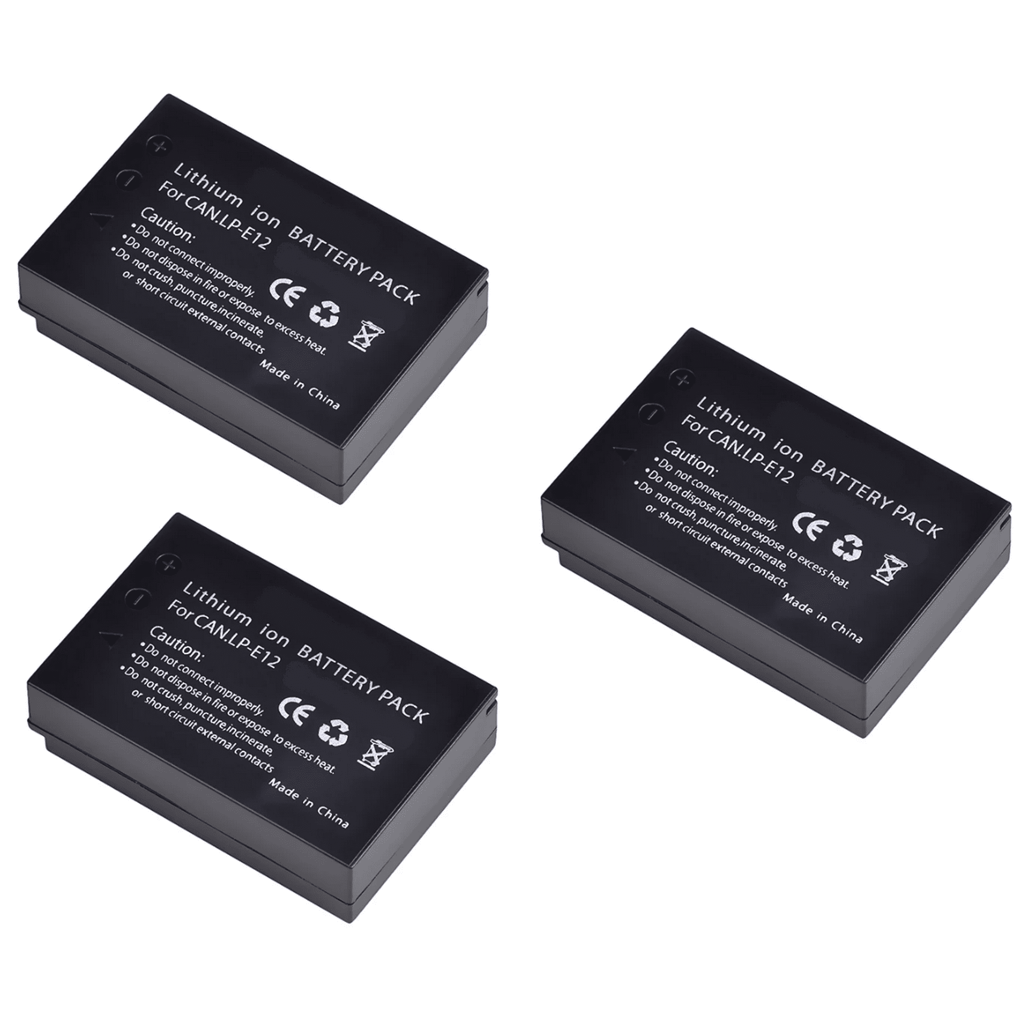 Genérico - 3 Baterías Lp-e12 Canon Alternativa