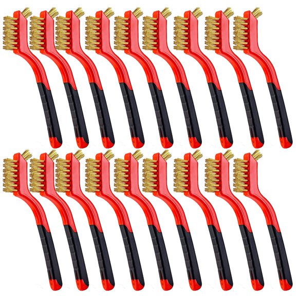 Juego de cepillos para rascar alambres BEBORIN Soft Grip, 18 piezas con alambre de latón