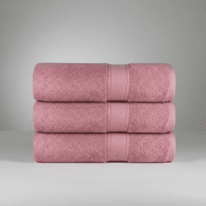 Pack 3 Toallas De Baño Algodón 135X70 Chiteco Classic Suave Color Rosa