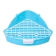thumbnail image 2 of Caja de arena para conejos, animales pequeños, bandeja para orinar, jaula para conejos, entrenamiento para ir al baño, caja de arena de esquina para h azul, 2 of 5
