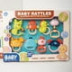 thumbnail image 2 of Baby Hand Rattle Toy Educational Early Education Grasping Gnawing Sand Hammer Newborn Toddler Bed Bell, 2 of 2