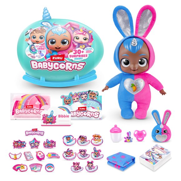 Muñeca interactiva Babycorns Serie 1, conejito grande con luces