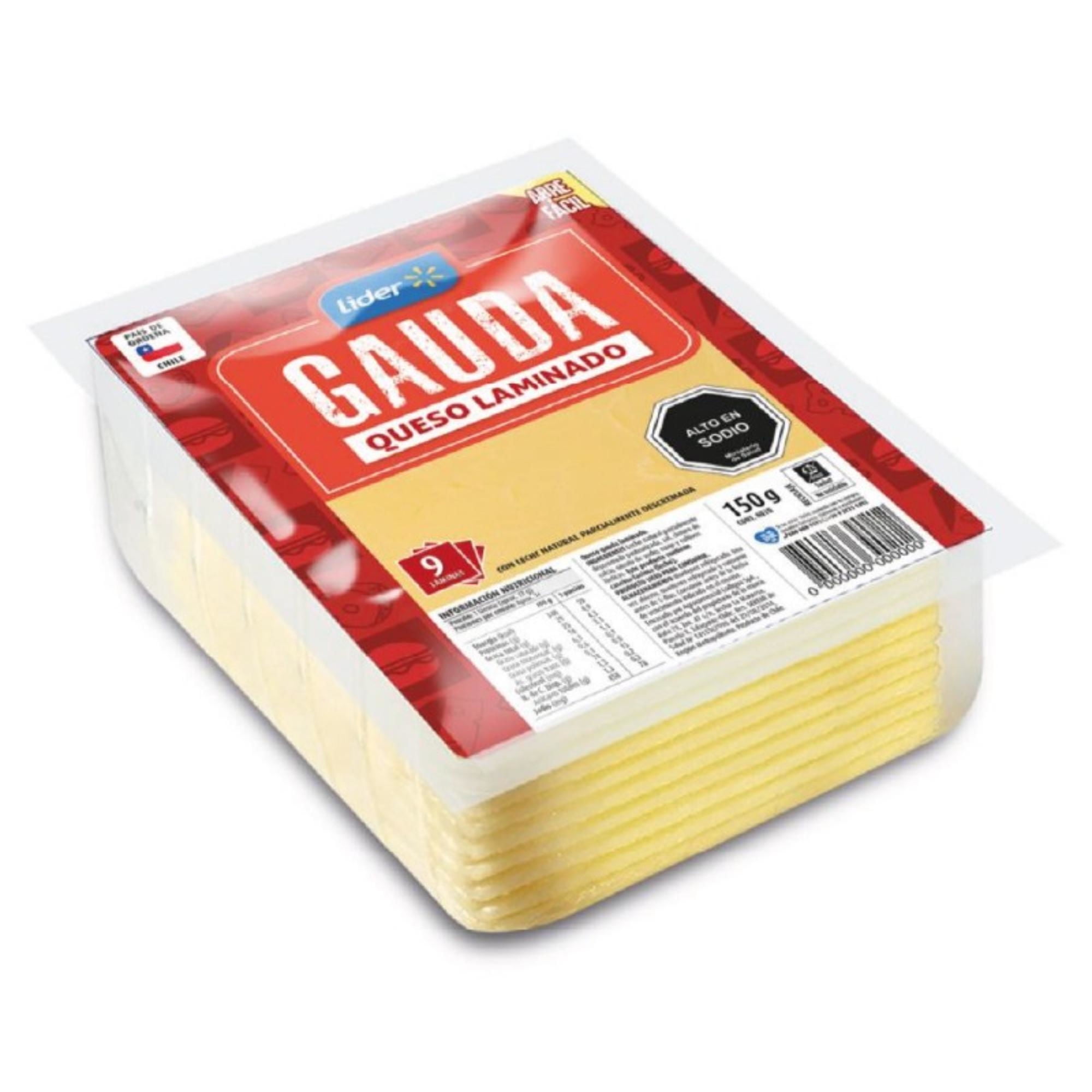 Queso Gauda Laminado 150 g Lider