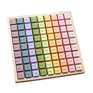 Magideal - Tablero De Multiplicación De Arco Iris, Manipuladores De Matemáticas, Juguete De Aprendizaje, Material Didáctico Aritmético, Juguete De Matemáticas, , 1X1 A 9X9