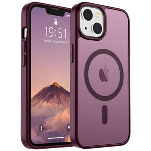 Funda Magnética Supfine Para Iphone 14/13, Color Rojo Vino