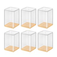 Bothyi - Vitrina De 6 Piezas Apilable Para Coleccionables Figura En Miniatura Modelo Amarillo