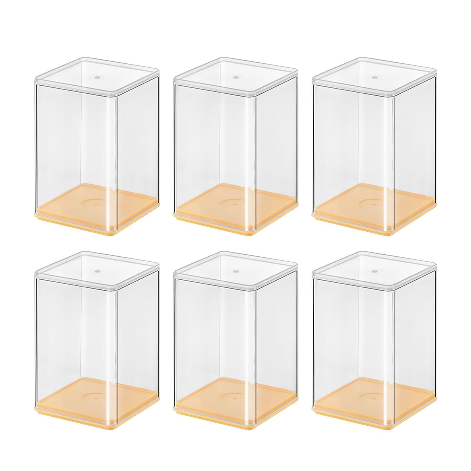 Bothyi - Vitrina De 6 Piezas Apilable Para Coleccionables Figura En Miniatura Modelo Amarillo