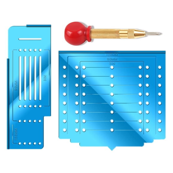 Kit de plantillas para herrajes de gabinete King&Charles con punzón