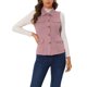 thumbnail image 1 of INSPIRE CHIC Chaleco de Utilidad sin Mangas de Mujer de Imitación de Gamuza con Botones, Chaqueta de Carga con Bolsillos y Cuello Abatible Rosa M, 1 of 6