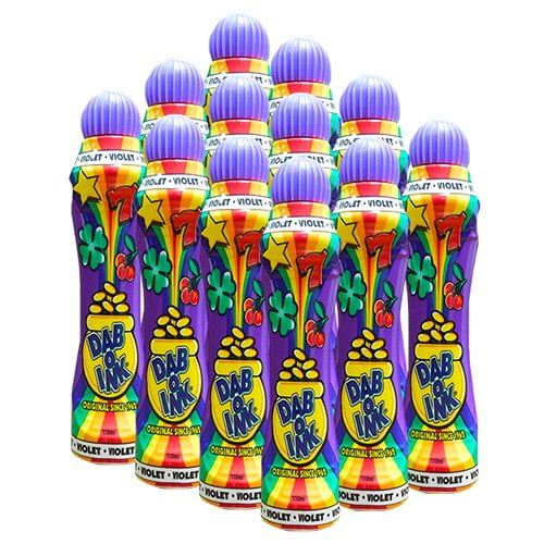 Bingo Dauber Dab-O-Ink, una docena, 120 ml, violeta