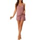 thumbnail image 2 of INSPIRE CHIC Conjunto de Pijama para Mujer con Volantes, Camiseta sin Mangas y Pantalones Cortos de Rayón Suave para Primavera Verano S Rosa, 2 of 6