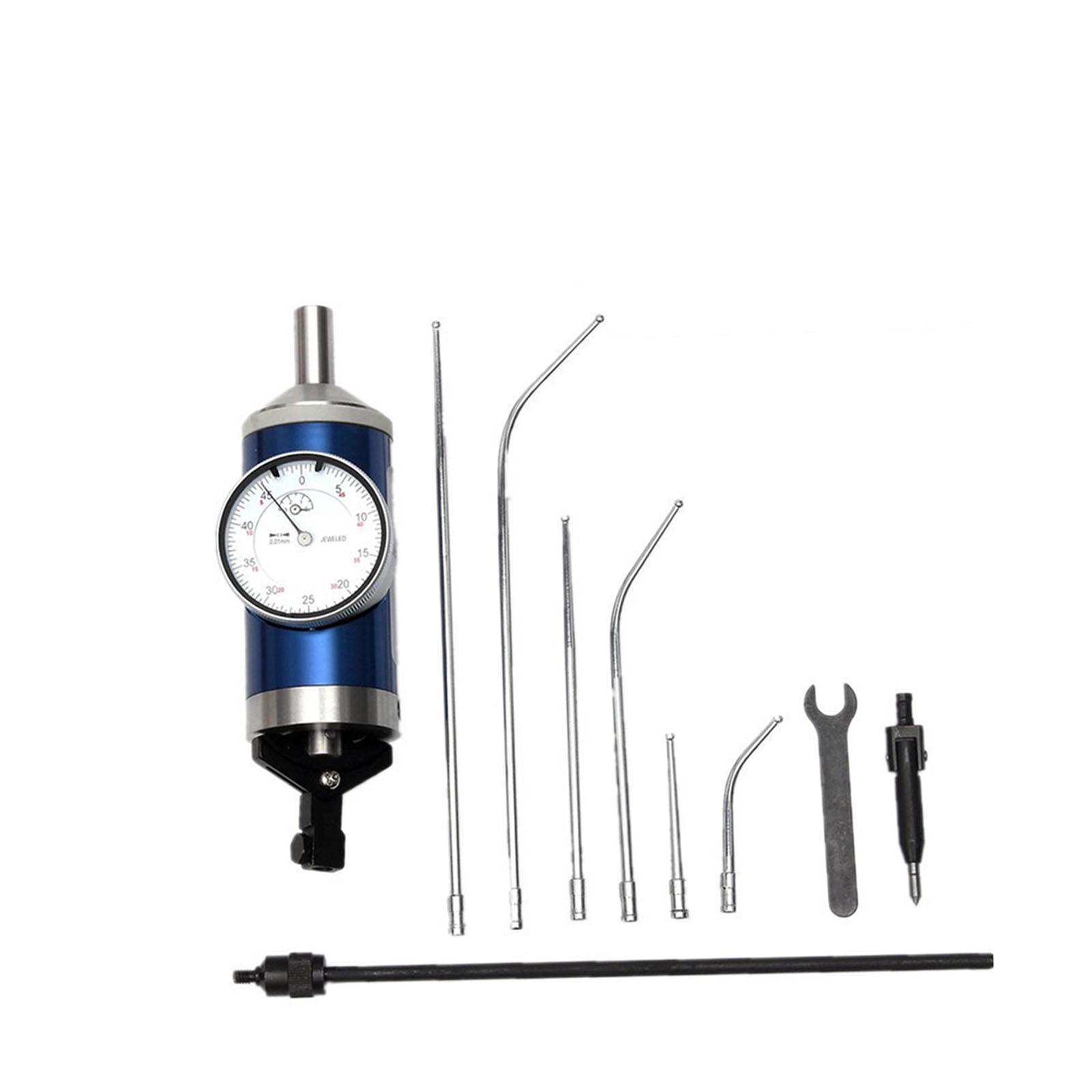 Ioensy - Indicador Coaxial Tipo De Bolsillo De Alto Rendimiento Indicador De Cuadrante De Prueba Central De 0,01 Mm Azul