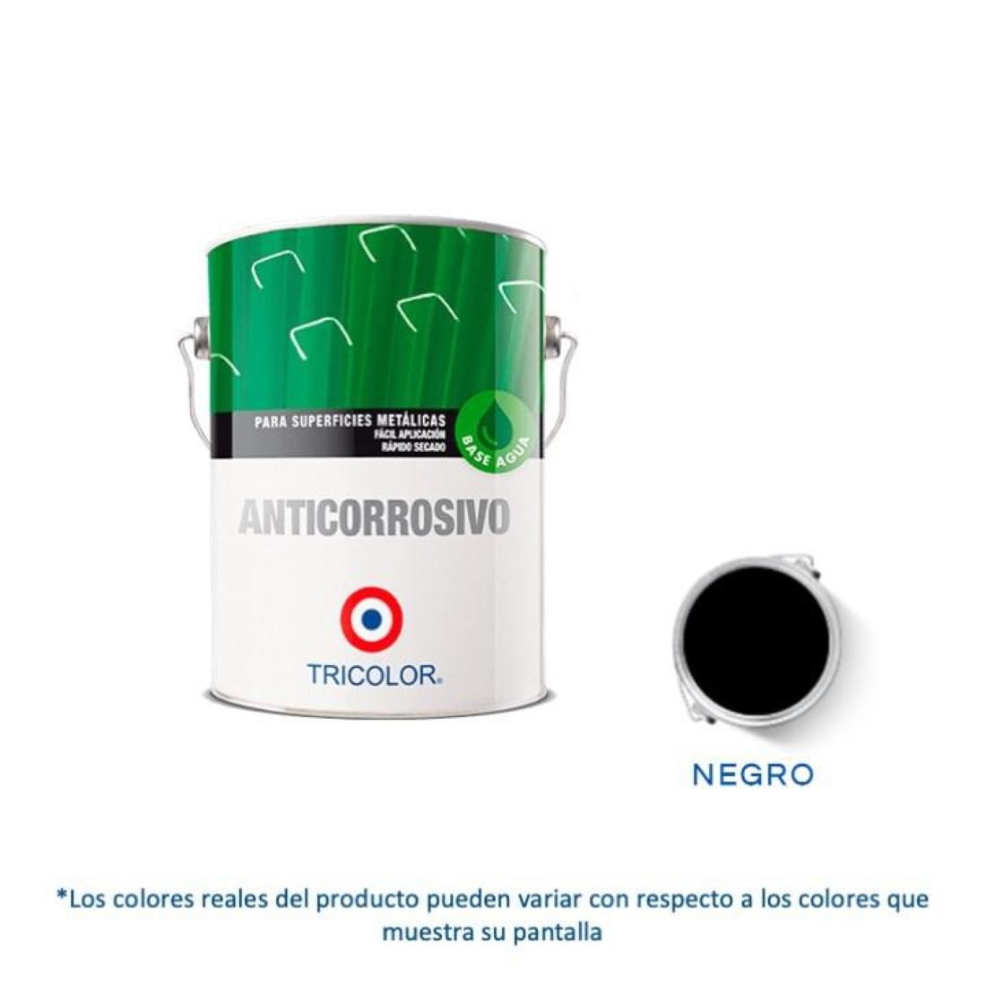 Anticorrosivo Base Agua Tricolor Negro 1 Gl