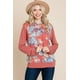 thumbnail image 1 of Sudadera con Capucha en Contraste con Estampado Floral, Ajuste Relajado y Detalle de Puños., 1 of 4