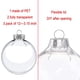 thumbnail image 3 of Adornos navideños en forma de bolas de plástico transparente, 12 unidades (8 cm), 3 of 7