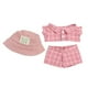 thumbnail image 1 of Conjunto De Ropa Para Muñecos De Peluche, Traje A Cuadros Rosa, Trajes Para Muñecos De Peluche De 15 Cm Con Sombrero Rosa, 1 of 3