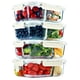 thumbnail image 1 of Recipientes de vidrio para preparación de comidas FIT Strong & Healthy, paquete de 4, 1 of 7