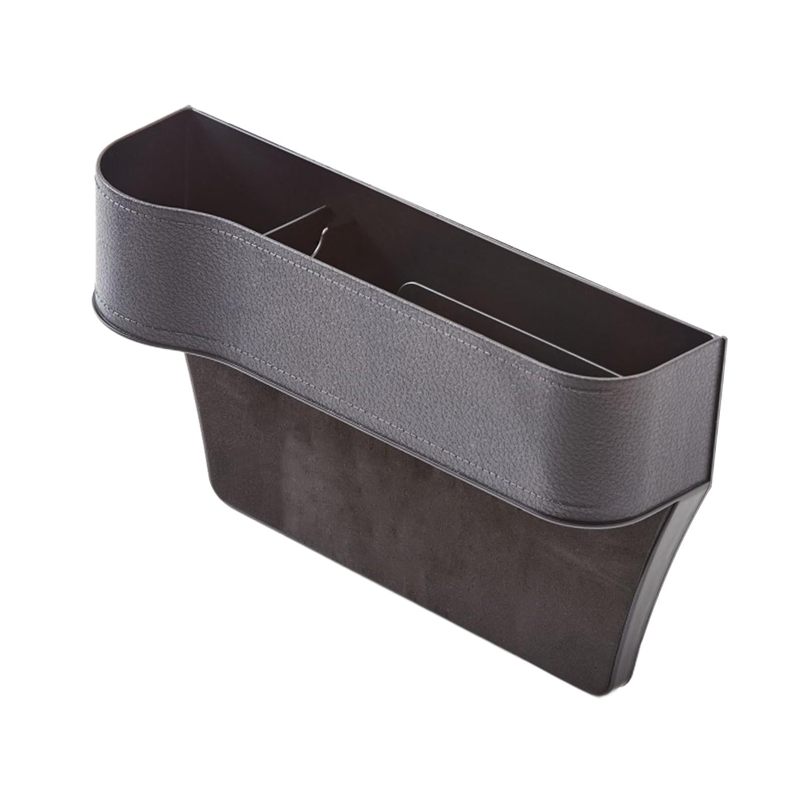 Magideal - Organizador De Espacio Para Asiento De Automóvil, Caja De Almacenamiento Con Portavasos, Bolsillo Lateral, Organizador De Asiento De Automóvil, Acceso Conductor Negro