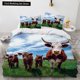 thumbnail image 1 of Cow Herd Pattern Bedding Set Highland Bull Farm Animal Duvet Cover Dairy Cattle Comforter Cover Polyester Quilt Cover Bed Sheets, 1 of 5