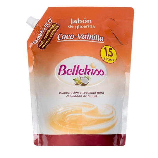 Jabón Bellekiss Glicerina Coco Vainilla Doypack