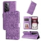 thumbnail image 1 of Funda tipo cartera FOXDOCK para OPPO Reno 12 Pro 5G , diseño girasol en relieve, cuero PU, cierre magnético, soporte y tarjetero, 1 of 5