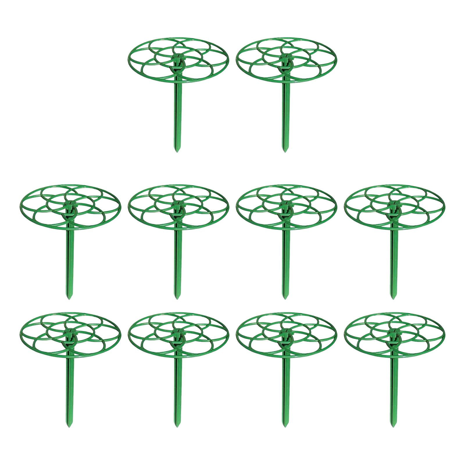 Magideal - 10 Piezas De Soportes Para Plantas Anillos Para Tallos Estacas De Guía Jaula De Crecimiento Y Enrejado De Plástico Con Diseño Elegante Adecuado Para Grande