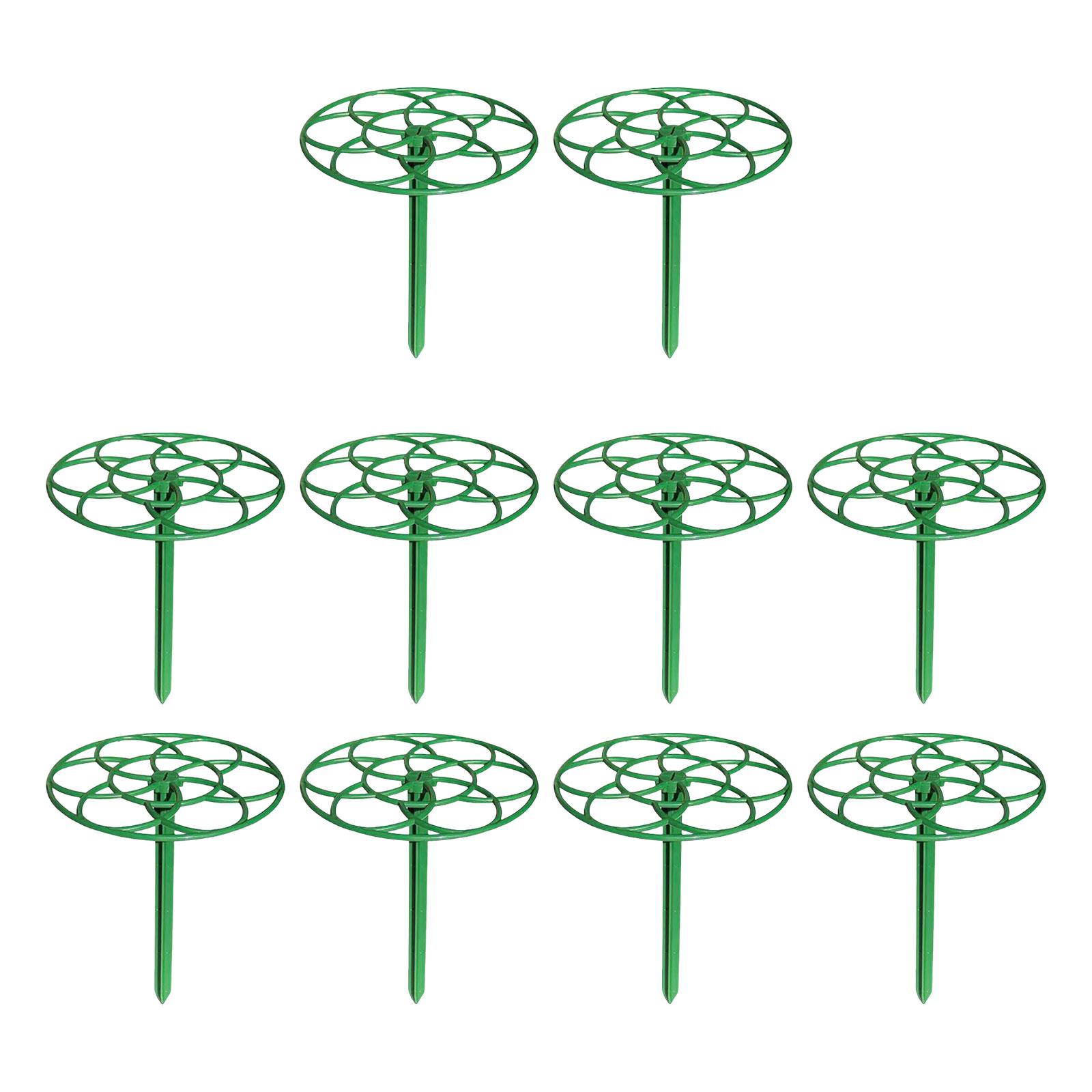Magideal - 10 Piezas De Soportes Para Plantas Anillos Para Tallos Estacas De Guía Jaula De Crecimiento Y Enrejado De Plástico Con Diseño Elegante Adecuado Para Grande