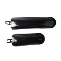 Magideal - Guardabarros De Bicicleta Plegable Duradero, Guardabarros Y Trasero, Protector De Rueda Delantera Y Trasera Para Piezas De Ciclismo De , Negro 12 Pulgadas