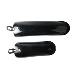 Magideal - Guardabarros De Bicicleta Plegable Duradero, Guardabarros Y Trasero, Protector De Rueda Delantera Y Trasera Para Piezas De Ciclismo De , Negro 12 Pulgadas