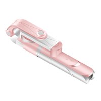 Bothyi - Trípode Plegable 3 En 1 Bluetooth Extensible Selfie Stick Teléfono Con Cable Rosa