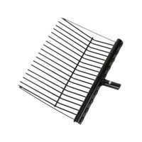 Magideal - Cabeza De Bifurcación De Estiércol De Metal, Herramienta De Jardinería De Rastrillo De Estiércol De La Carcasa De La Bifurcación Con Dientes De Ánimo