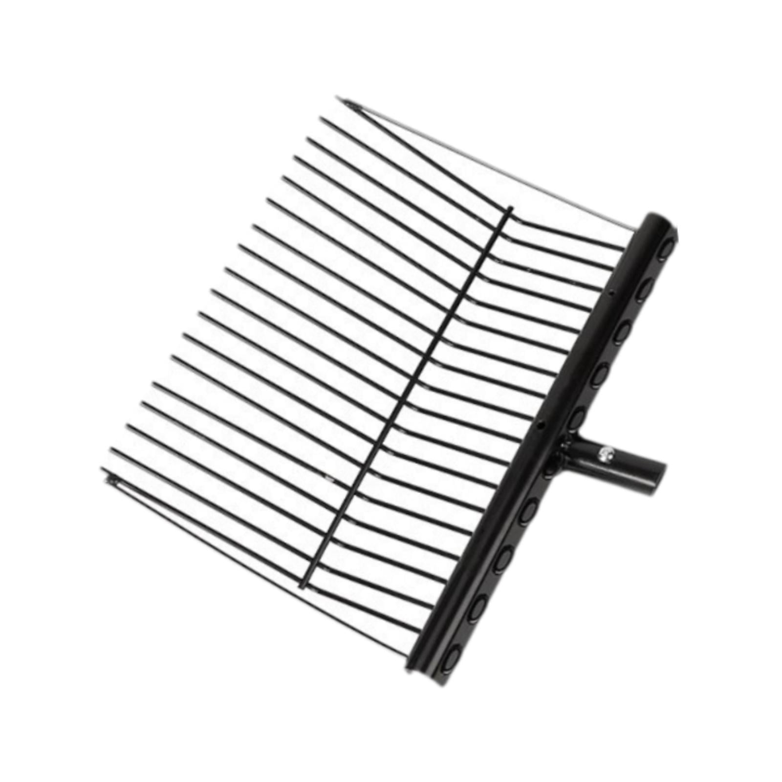 Magideal - Cabeza De Bifurcación De Estiércol De Metal, Herramienta De Jardinería De Rastrillo De Estiércol De La Carcasa De La Bifurcación Con Dientes De Ánimo