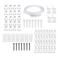 Bothyi - Juego De Rieles De Cortina Curvos, Ganchos De Rodillos Para Balcón, Dormitorio, Cortinas De Rv, 400Cm