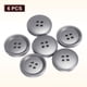 thumbnail image 3 of Uxcell 6pcs Botón de Costura 25m 4 Agujeros Botones Redondos de Resina para Manualidades, Gris, 3 of 6