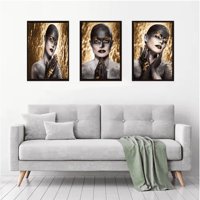 Genérico - Cuadros Decorativos Retrato Pack X 3 Uds 35X50 Cm C/U