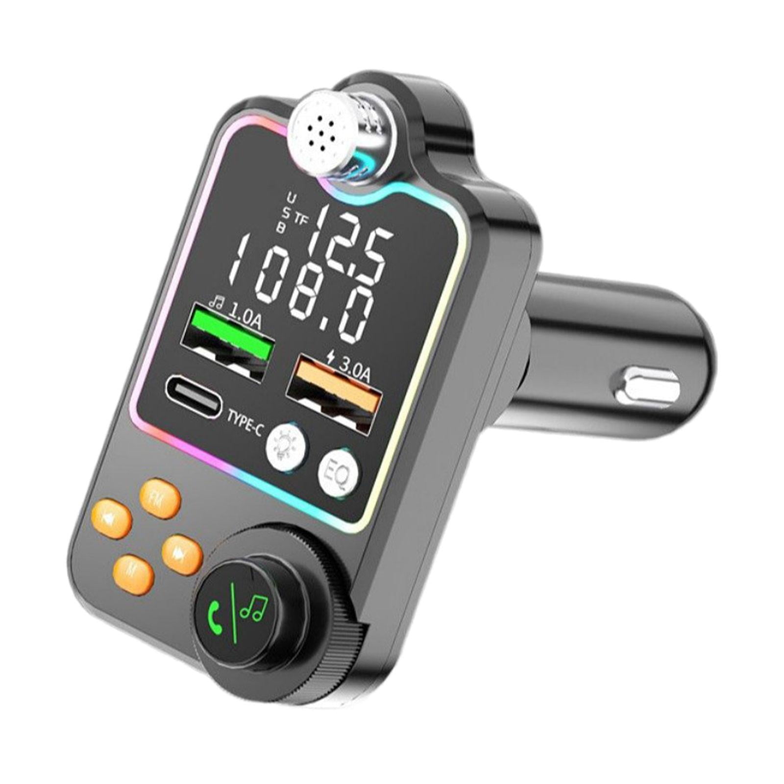 Bothyi - Transmisor Fm Para Coche Bluetooth Fácil De Usar 11x7x5cm Accesorio Micrófono De Disco Usb