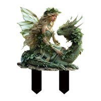 Bothyi - Estaca De Dragón De Hadas De Jardín 2D, Estaca Decorativa De Regalo Para Pasarelas Y Caminos De Patio.