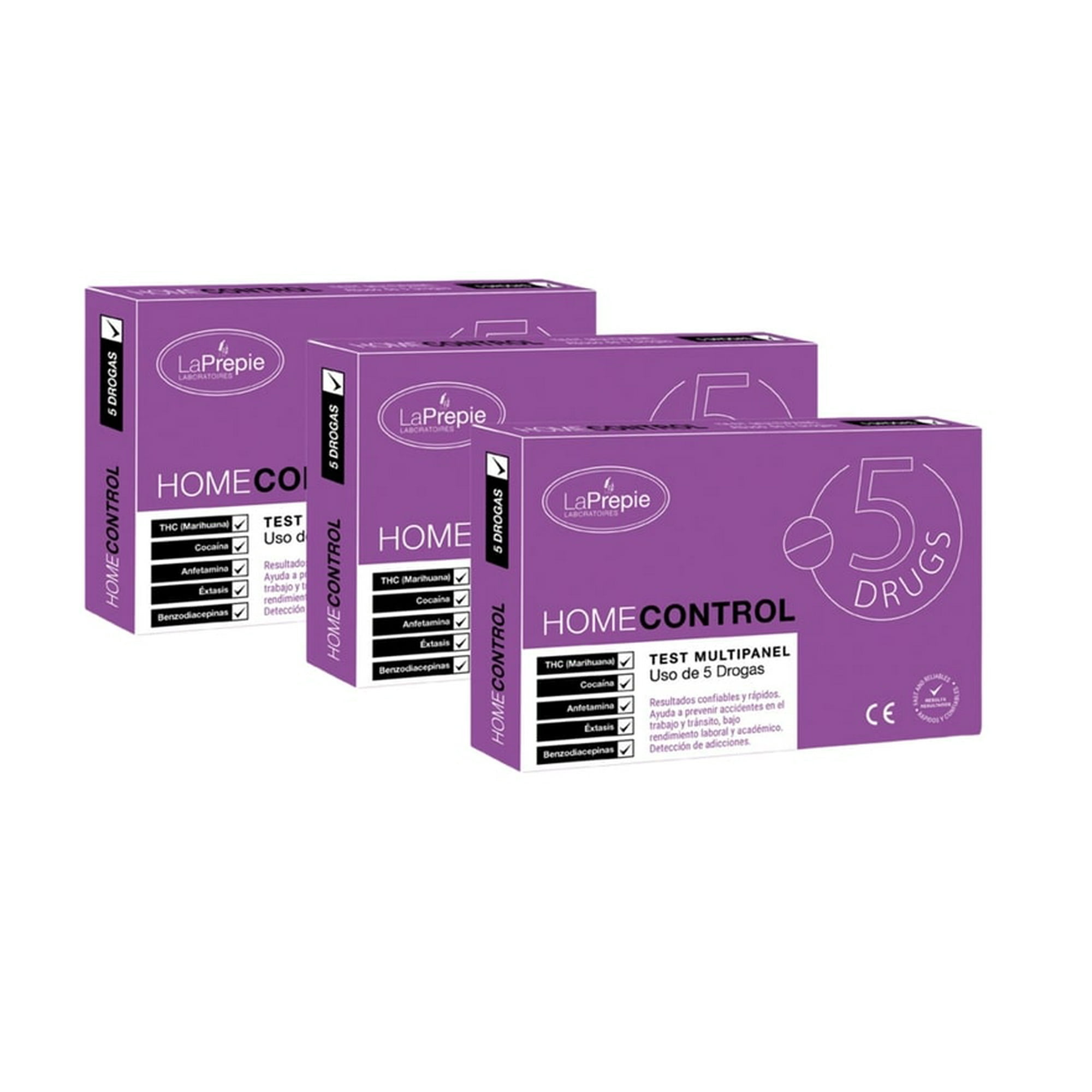 La Prepie - Test Rapido 5 Tipos De Droga - Pack 25 Home Control