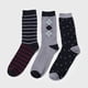 thumbnail image 3 of Calcetines Hombbre Tripack Mix Gris/Navy Corona, 3 of 4