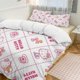 thumbnail image 2 of Cartoon Hello Kitty Plaid 3 Pieces Duvet Cover Set Full Size Super Soft Fade Resistant Microfiber, 2 of 4