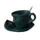 thumbnail image 4 of Taza de cara humana 3D Taza de té y juego de platillos Tazas de café expreso Arte abstracto 260 ml Taza de la para bebidas de Bebidas , VERDE, 4 of 5