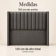 thumbnail image 4 of Respaldo Cama 2 Plaza Lineal Moderno Lino Premium Color Gris, 4 of 7