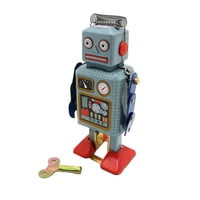 Magideal - Juguete De Hojalata De Cuerda Para Niños, Robot Que Camina, Juguete De Relojería Retro Vintage, Coleccionables, Decoración Para Niños, Regalo Navideño
