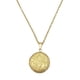 thumbnail image 1 of Colgante con dije Vintage Relicario Circular relieve flores chapado en oro 18kl, 1 of 3