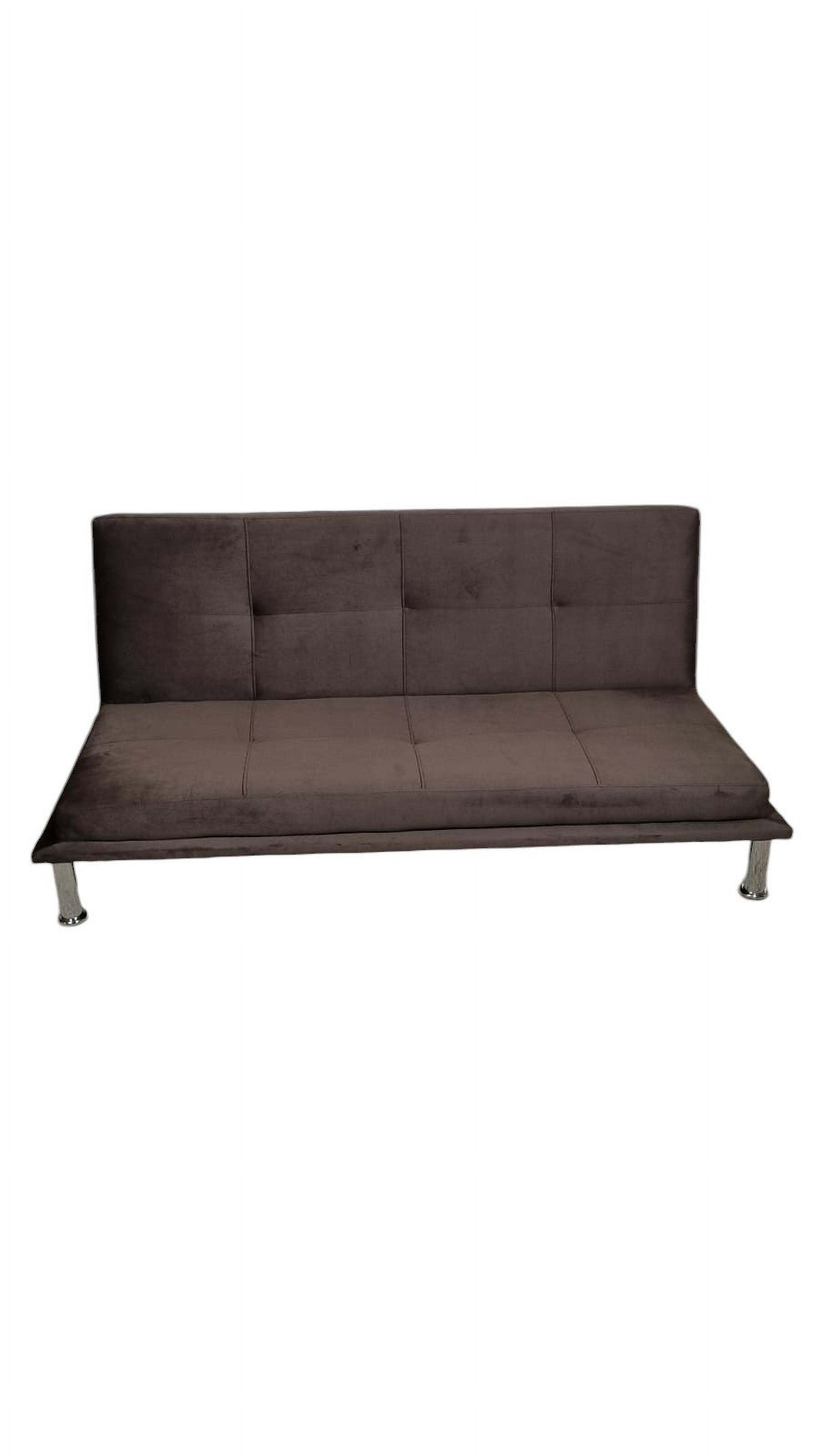 Diseños Valestrini - Sofa Cama Felpa Chocolate